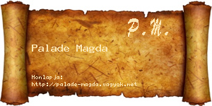 Palade Magda névjegykártya